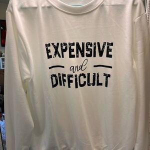 Cream Sweatshirt with Bold Text